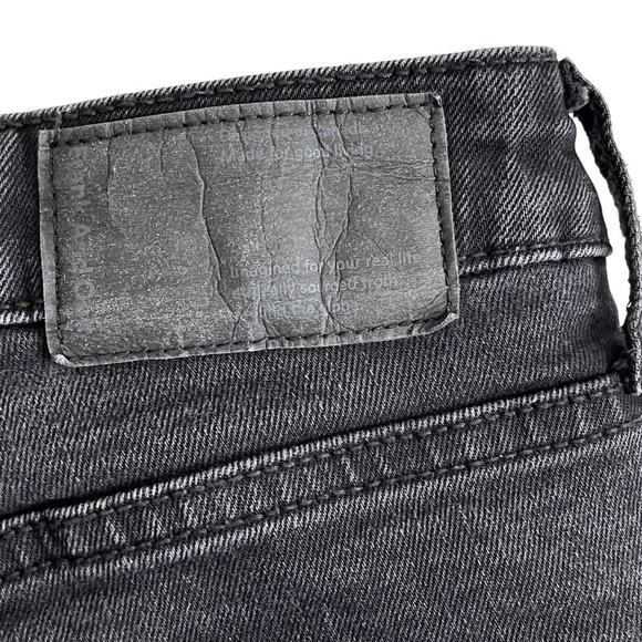 FRANK And Oak Debbie Skinny Ankle Crop Denim Jeans Washed Black - Picture 14 of 15